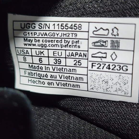 Ugg Black Platform Slide Sandals Women's 8 Summer Style - Picture 7 of 9